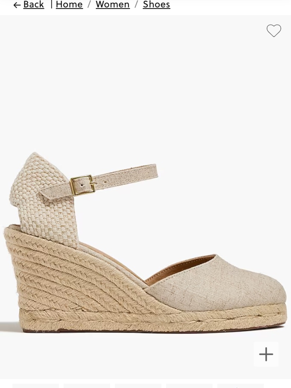 J. Crew Factory Cream Espadrille Ankle-Strap Wedge Shoes - Picture 2 of 4